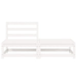 2 Piece Garden Lounge Set White Solid Pinewood 805696