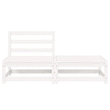 2 Piece Garden Lounge Set White Solid Pinewood 805696
