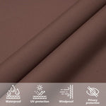 ZNTS Sunshade Sail Oxford Fabric Rectangular 2.5x5 m Brown 135814