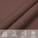 ZNTS Sunshade Sail Oxford Fabric Rectangular 2.5x5 m Brown 135814