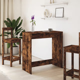 Bar Table Smoked Oak 102x50x103.5 cm Engineered Wood 854431