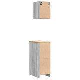 ZNTS Garage Cabinets 2 pcs Grey Sonoma Engineered Wood 3328265