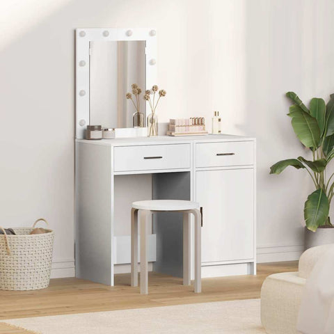 Dressing Table 2 pcs White 50 x 41 x 135 cm Engineered wood 3334236