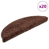 Stair Mats 20 pcs 56x17x3 cm Brown Half Round 3365840