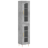 Highboard Concrete Grey 34.5x34x180 cm Engineered Wood 3199421