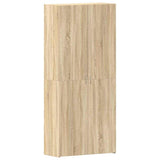 Shoe Cabinet with Door Brown 80 x 35.5 x 180 cm Engineered wood 3333838