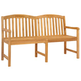 Handcarved Rose Bench 150.5 x 60 x 95 cm Solid Teak Wood 42030017