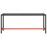 Work Bench Frame Matte Black and Matte Red 190x50x79 cm Metal 151453