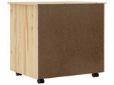 Rolling Cabinet with Drawers MOSS Clear Varnish Solid Pine wood 42032401