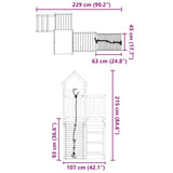 Outdoor Playset Solid Wood Pine 3278965
