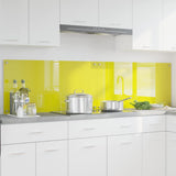 Kitchen Backsplash 2 pcs Yellow 100 x 50 cm Tempered Glass 3415480