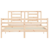 Bed Frame without Mattress King Size Solid Wood 3194706