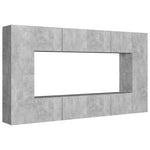 8 Piece TV Cabinet Set Concrete Grey Engineered Wood 3079089