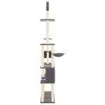 ZNTS Cat Tree with Sisal Scratching Posts Dark Grey 279 cm 171617