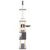 ZNTS Cat Tree with Sisal Scratching Posts Dark Grey 279 cm 171617