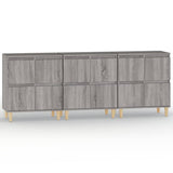 Sideboards 3 pcs Grey Sonoma 60x35x70 cm Engineered Wood 3185773