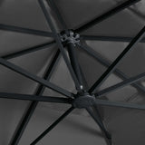 Cantilever Garden Parasol with LED Lights and Aluminium Pole 400x300 cm Anthracite 47006