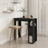 Bar Table with Shelf Black 102x50x103.5 cm Engineered Wood 809459
