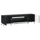 LED TV Cabinet Black Engineered Wood 897566