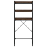 Washing Machine Shelf Brown Oak 67x25x163 cm Engineered Wood 838982