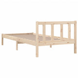 810072 Bed Frame without Mattress Solid Wood 100x200 cm