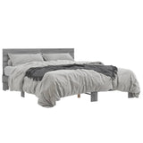 Bed Frame without Mattress Grey Sonoma 160x200 cm 3280140