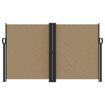 ZNTS Retractable Side Awning Taupe 140x1000 cm 4004724