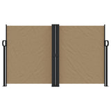 ZNTS Retractable Side Awning Taupe 140x1000 cm 4004724