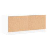 TV Cabinet with Glass Doors White 102x37x42 cm 836406