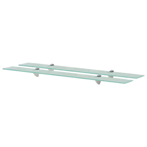 ZNTS Floating Shelves 2 pcs Glass 90x20 cm 8 mm 3051524