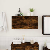 ZNTS Bathroom Wall Cabinet Smoked Oak 80x25x40 cm Engineered Wood 860089