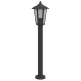 ZNTS Outdoor Floor Lamps 3pcs Black 80 cm Stainless Steel 4006386