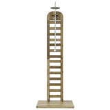 Outdoor Shower 223 cm Impregnated Pine Wood and Stainless Steel 886331