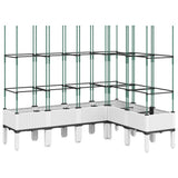 Garden Planter with Trellis White 160x120x142.5 cm PP 367969
