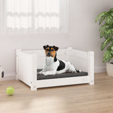 Dog Bed White 55.5x45.5x28 cm Solid Pine Wood 821443