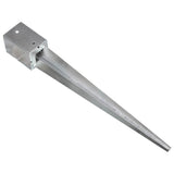 Ground Spikes 6 pcs Silver 9x9x75 cm Galvanised Steel 145414