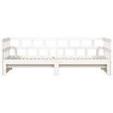 Daybed with Trundle without Mattress White 80x200 cm Solid Wood 836208