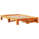 Bed Frame without Mattress Wax Brown 120x190 cm Small Double Solid Wood Pine 3309019