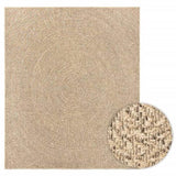 Rug ZIZUR 240x340 cm Jute Look Indoor and Outdoor 4006165