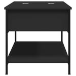 ZNTS Coffee Table Black 100x50x50 cm Engineered Wood and Metal 845346