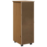 Rolling Cabinet Honey Brown 34 x 39 x 93.5 cm Solid Pine Wood 42028364