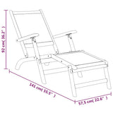 Outdoor Deck Chairs 2 pcs Solid Wood Acacia and Textilene 3120441