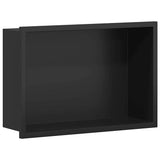 Shower Niche Black 30 x 20 x 9.5 cm Stainless Steel 42012660