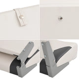 Foldable Boat Seat 1 Set Low Backrest with Fixing Strap 3284291