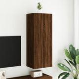 TV Wall Cabinet Brown Oak 40.5x30x102 cm Engineered Wood 836937