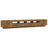 3 Piece TV Cabinet Set with LED Lights Smoked Oak Engineered Wood 3120173