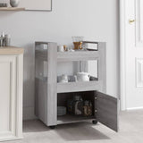 Kitchen Trolley Grey Sonoma 60x45x80 cm Engineered Wood 816830
