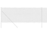 Chain Link Fence 10 x 1 m Steel Grey 42004802