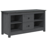 TV Cabinet Grey 103x36.5x52 cm Solid Wood Pine 814571