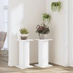 ZNTS Plant Stands 2 pcs White 30x30x60 cm Engineered Wood 3307855